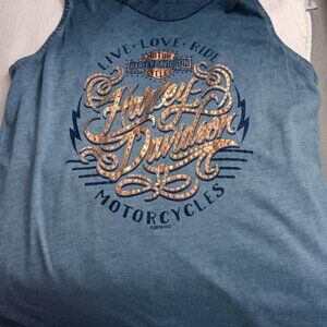 Harley Davidson Womens Jewelled, Tank Top , XS